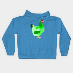 Green Backyard Chicken Kids Hoodie